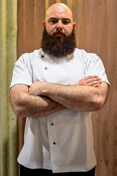 Men’s Stud Muffin – White Push Stud Chef Jacket Men’s Stud Muffin – White Push Stud Chef Jacket