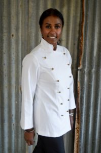 long sleeve white chef jacket womens