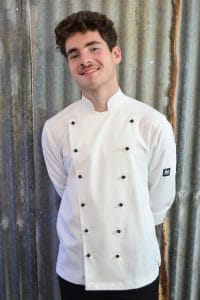 white short sleeve chef jacket