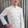Chef jacket for males traditional button