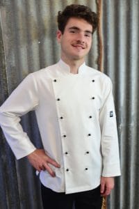 Chef jacket for males traditional button