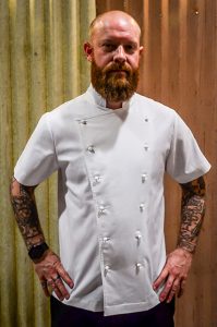 white meshed Traditional chef jacket