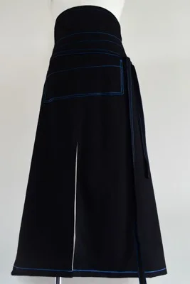 Waisted Waiter Apron with a front split & choice of stitching colour Waisted Waiter Apron with a front split & choice of stitching colour