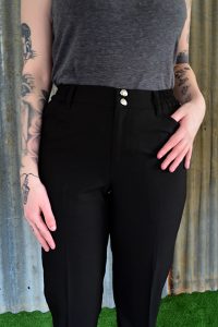 girls black chef pants