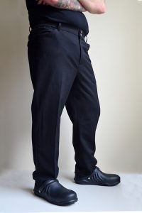 mens black chef pants