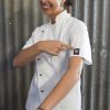Womens Push stud Chef jacket