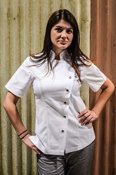 womens white chef jacket