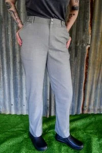 ladies chef pants checker