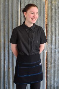 bLACK AND bLUE WAITRESS APRON