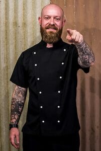 Mens Black mesh chef Jacket