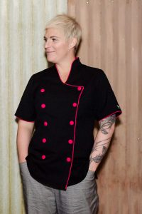 pink chef jacket