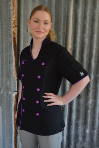 Womens purple chef jacket