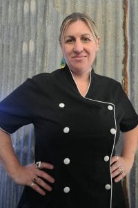 Black & White female chef jacket