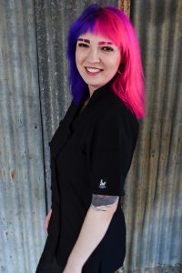 Professional black female chef jacket