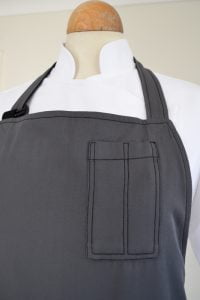 grey and Black apron