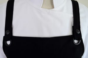 removable strap apron black