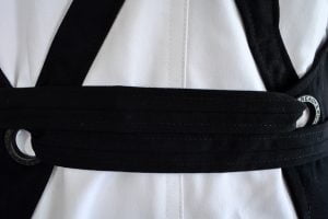 Black cross strap apron