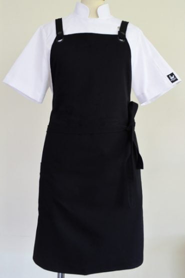 Black metal Criss Cross Apron