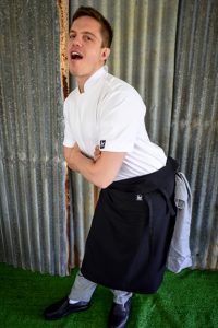chefs apron long black