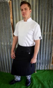 black chefs waist apron