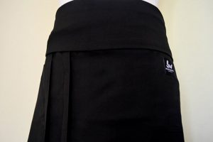 waisted black chefs apron