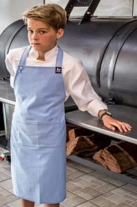 childs apron blue
