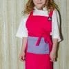 pink and purple kids chef apron