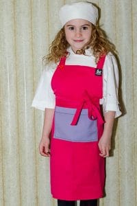 pink and purple kids chef apron