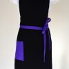 Purple and black apron