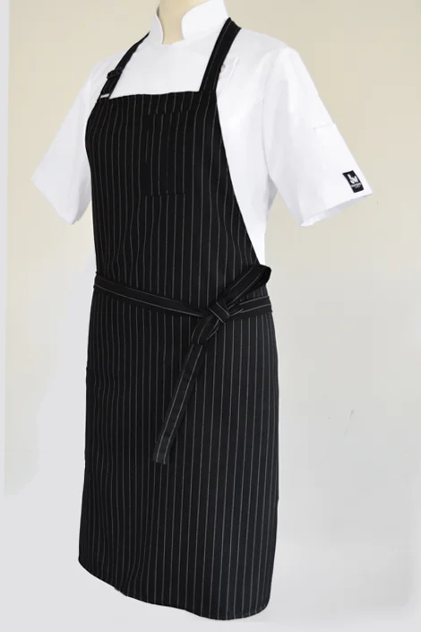 Black Pinstripe Apron