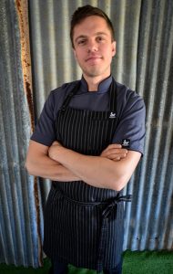 black chefs pinstripe apron