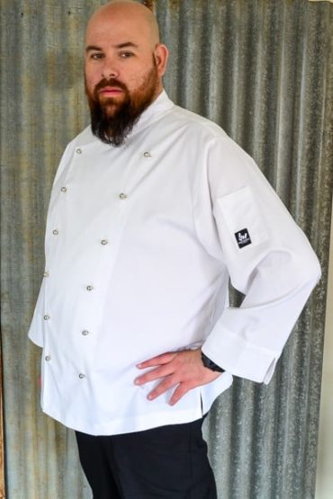Mens Plus Size Chef Jacket Plain Wayne