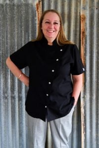 ladies plus size chef coat