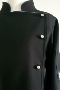 black chef jacket