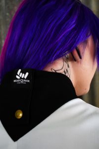 white and black chef jacket