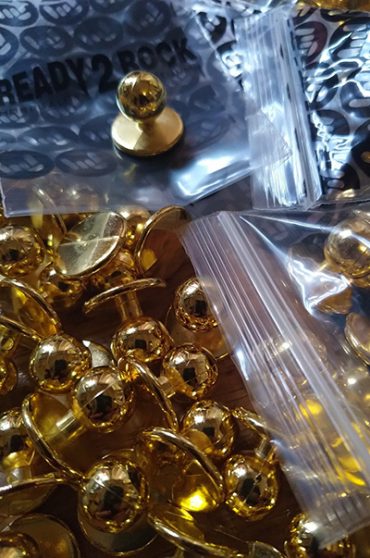 Gold & Silver chef buttons