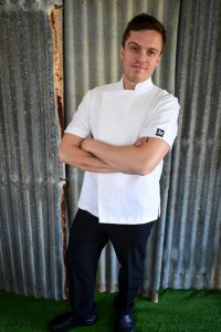 mens white zipper chef jackets