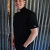 Black zipper chef jacket