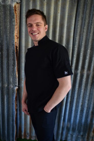 Black zipper chef jacket