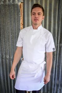 white apron