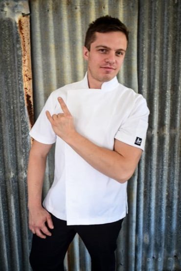 ZZTopper – Mens White Zipper Chef Jackets