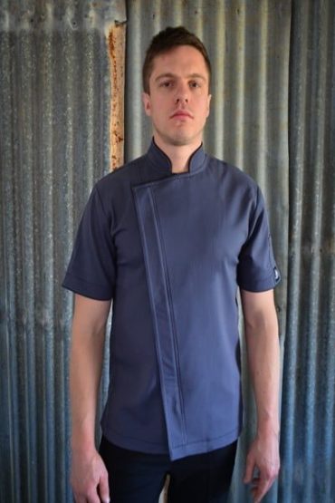 ZZTopper – Mens Grey Zipper Chef Jacket