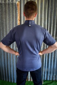 Mens Grey Zipper Chef Jacket