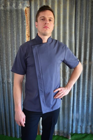 Grey Zipper chef Jacket