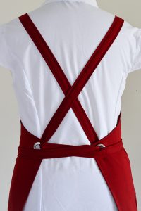 Red criss cross apron