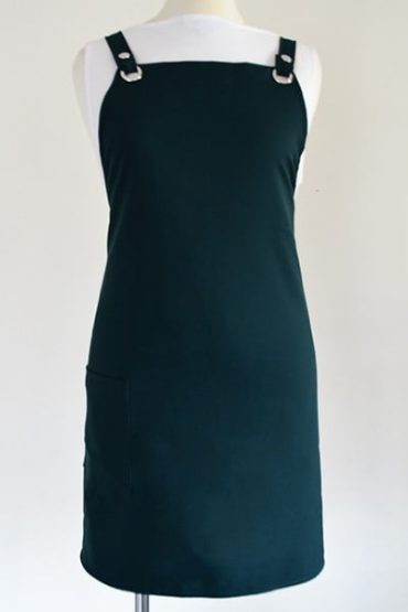 bottle Green criss cross apron