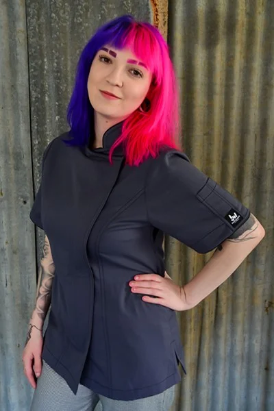 ZZTopper – Women’s Grey Zipper Chef Jacket ZZTopper – Women’s Grey Zipper Chef Jacket