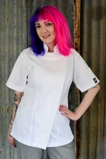 Women White Zipper Chef jackets
