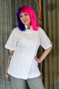 ladies chef coat zip