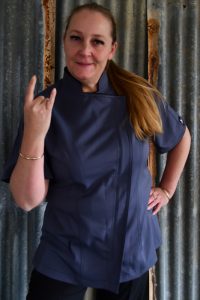 Zipper plus size chef jacket